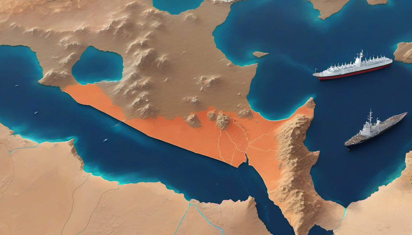 Geopolitical illustration of Horn of Africa and Red Sea region