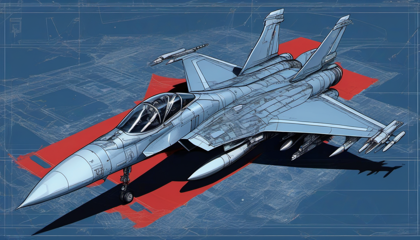 European fighter jet blueprint torn apart - FCAS collapse illustration