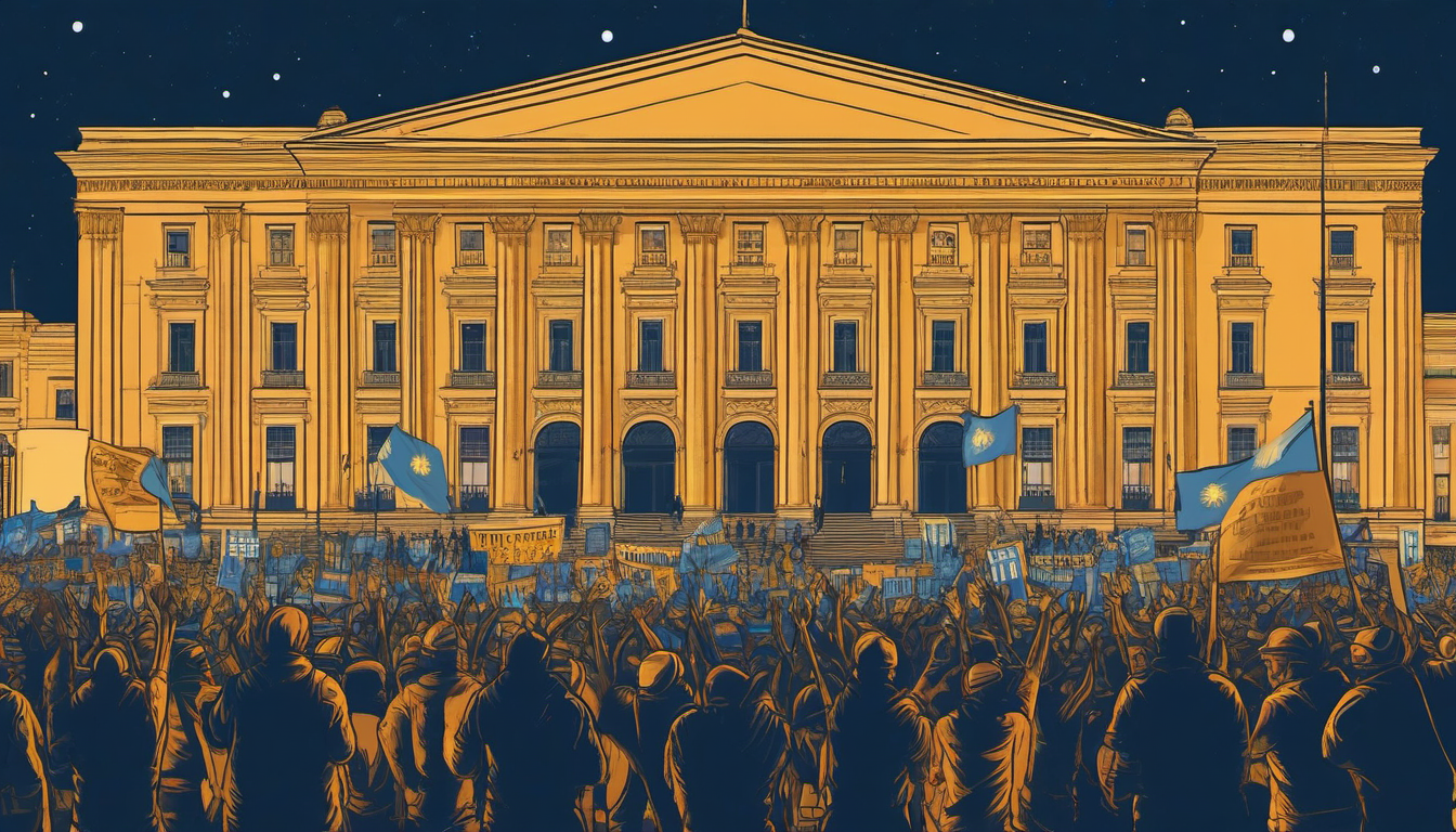 Argentine Congress during labor reform vote