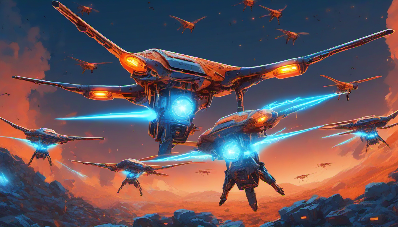 Pentagon AI War Machine - Autonomous military drones illustration