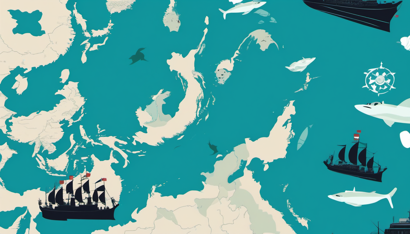 South China Sea maritime tensions illustration