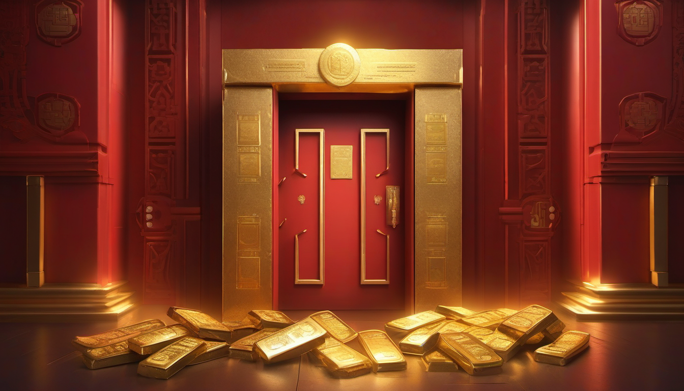 China gold reserves vs US Treasury holdings illustration