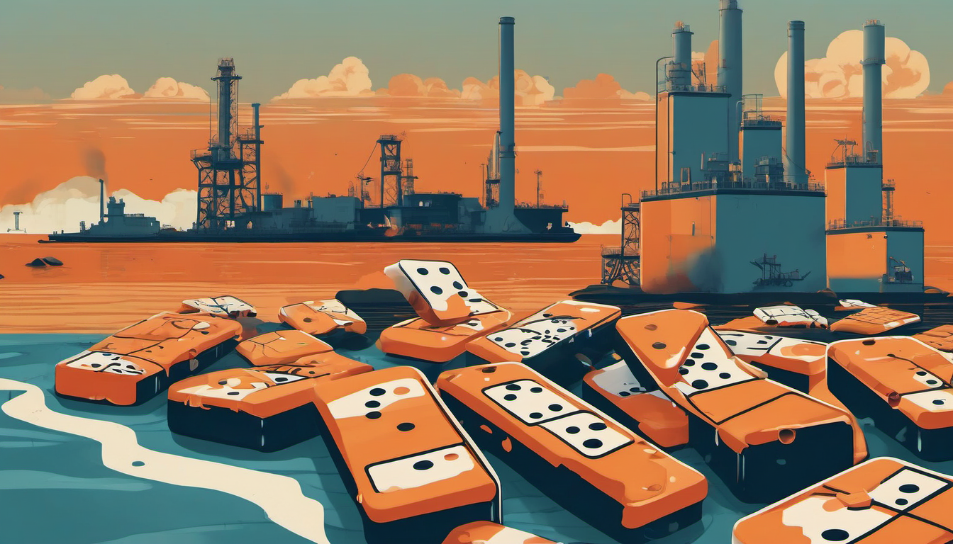 Petrochemical domino cascade from Hormuz strait disruption
