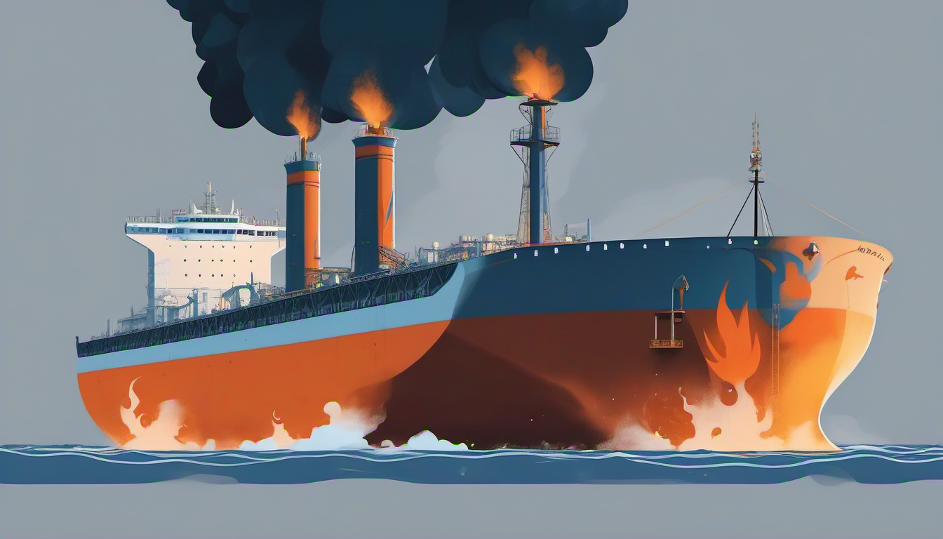 LNG tanker trapped in the Strait of Hormuz during the 2026 Iran war blockade